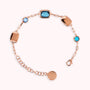Armband mit runden und Baguette-Edelsteinnuggets und Prismen