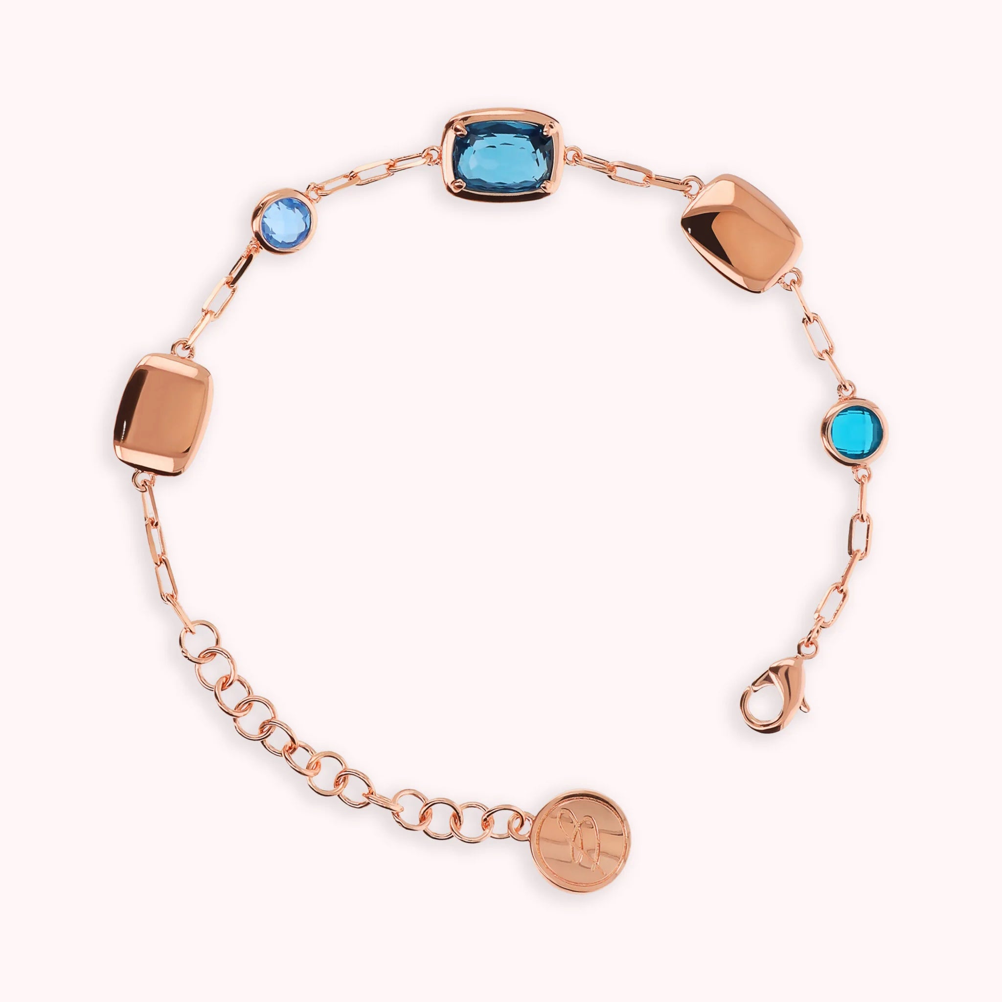 Bracciale con Pepite e Prisma Gem Tonde e a Baguette