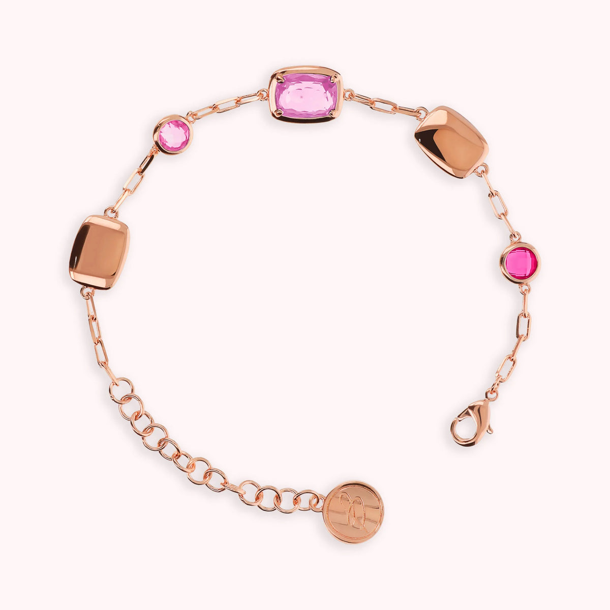 Bracciale con Pepite e Prisma Gem Tonde e a Baguette