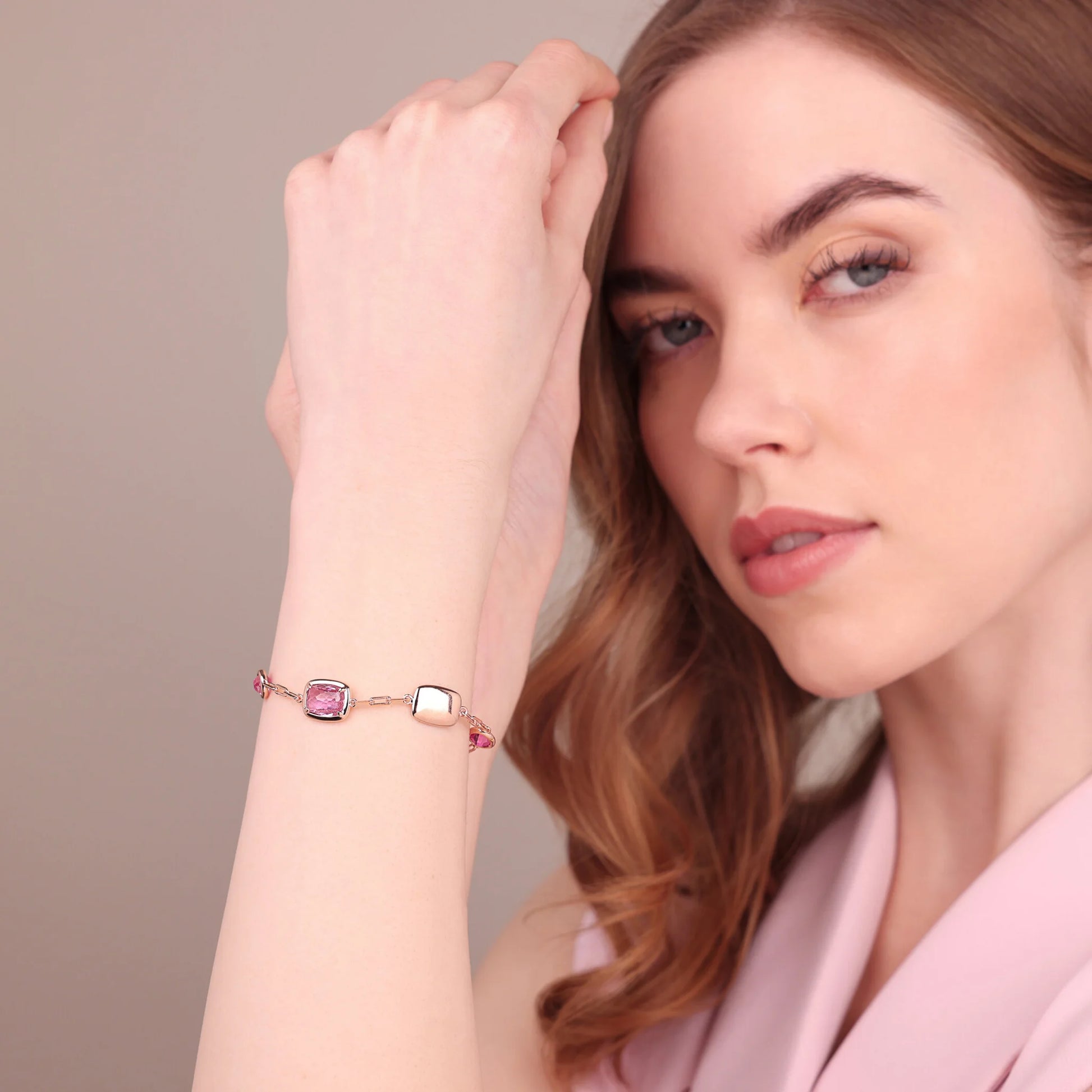 Bracciale con Pepite e Prisma Gem Tonde e a Baguette