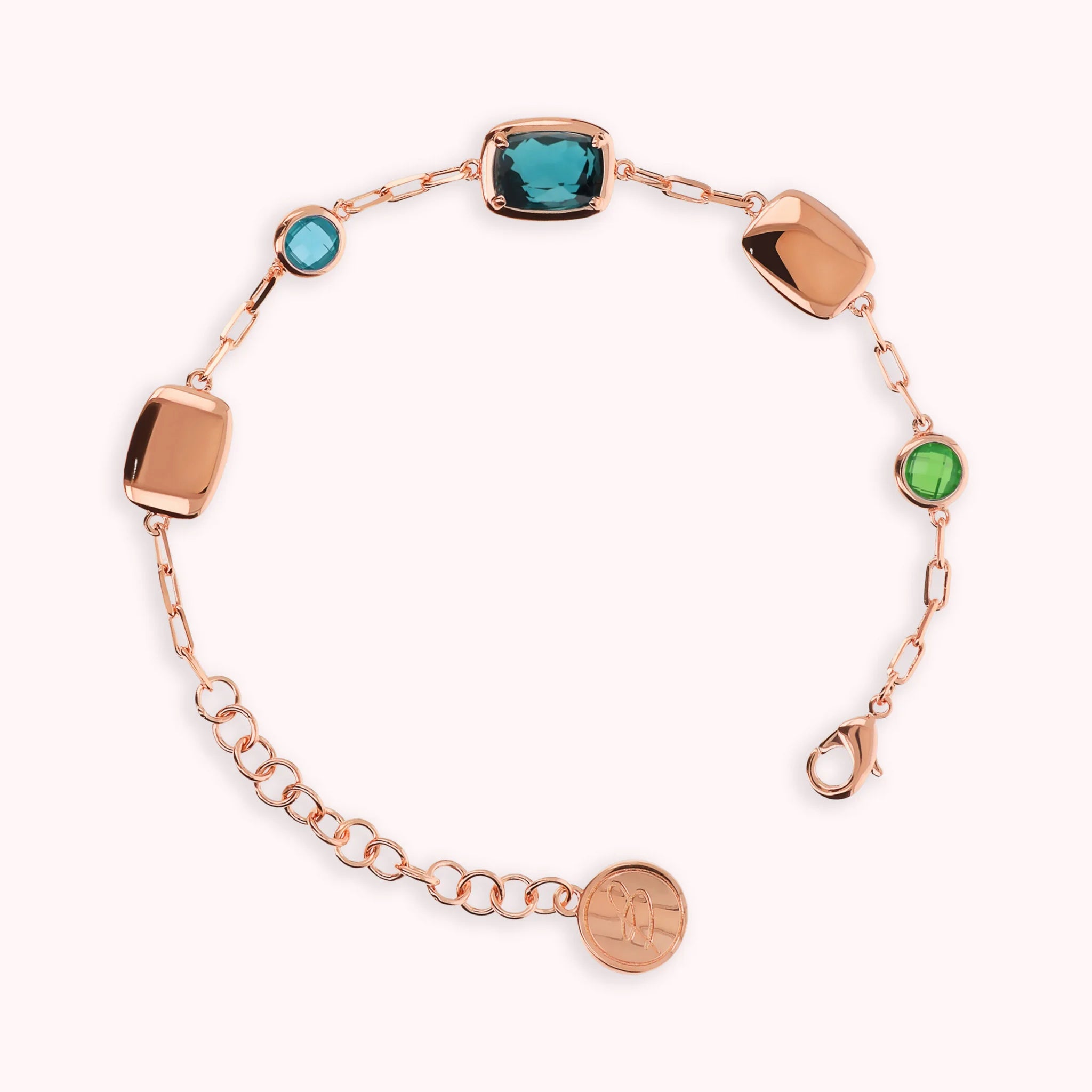 Bracciale con Pepite e Prisma Gem Tonde e a Baguette