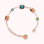 Round and Baguette Gem Nuggets and Prism Bracelet