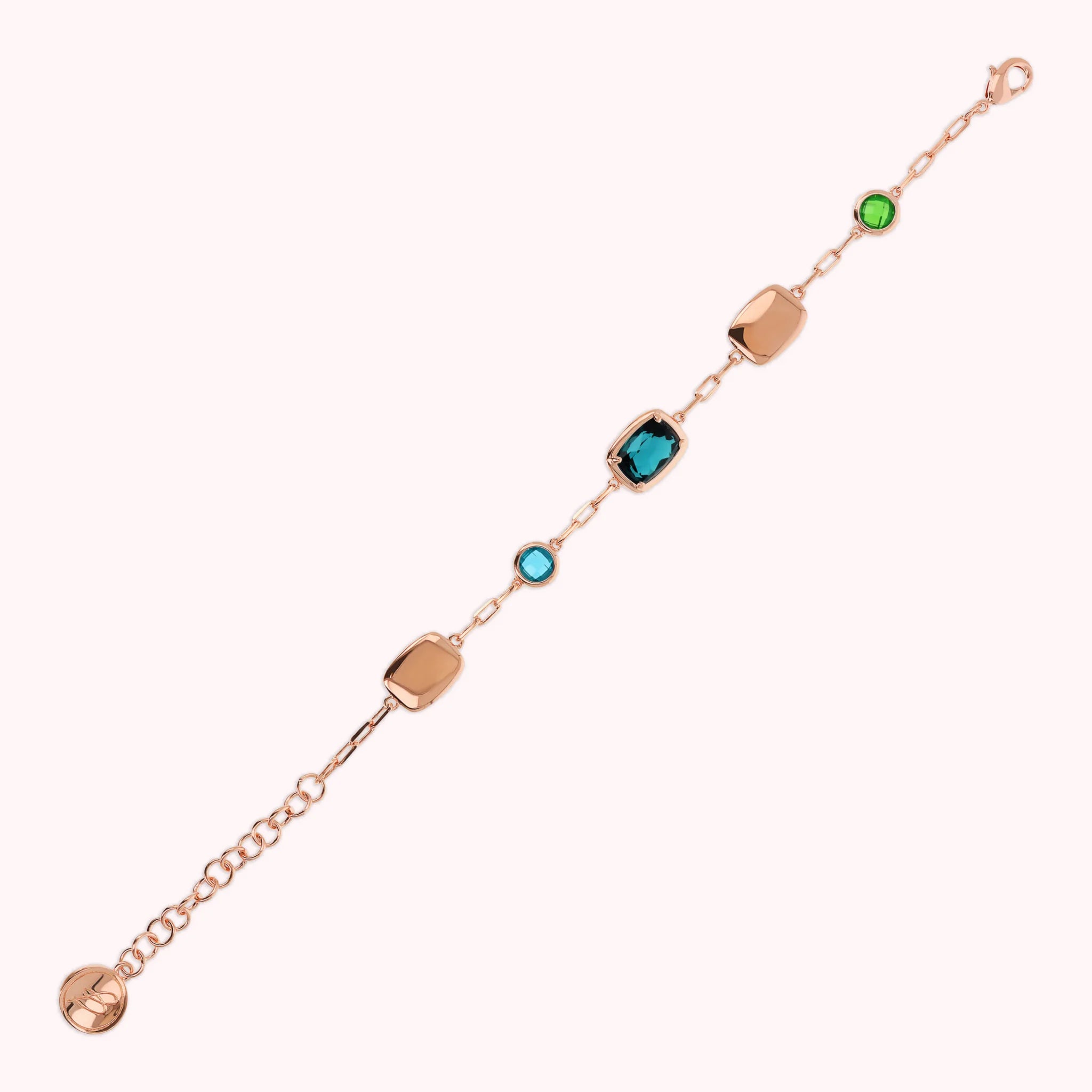 Bracciale con Pepite e Prisma Gem Tonde e a Baguette