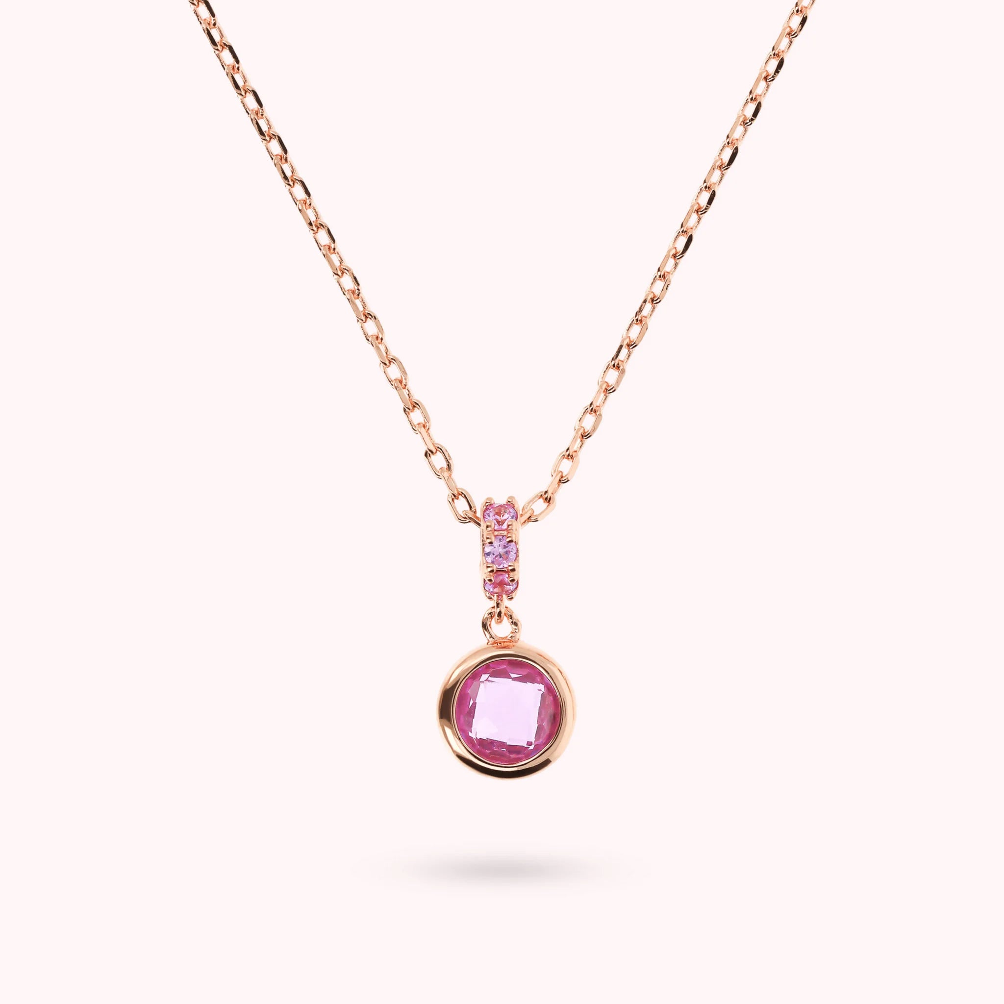 Collana Catena Forzatina con Pavé e Prisma Gem Tonda