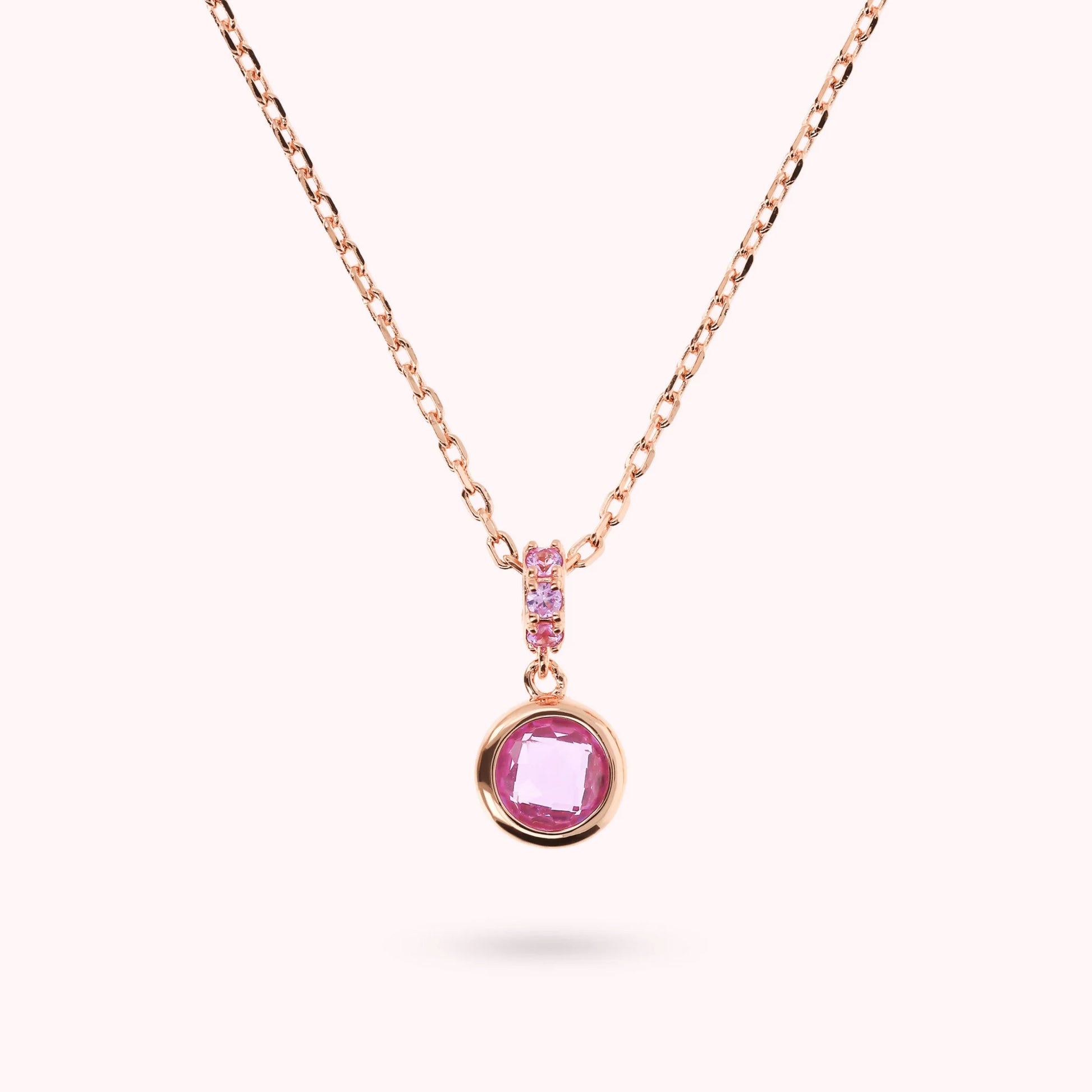Forzatina Chain Necklace with Pavé and Round Gem Prism
