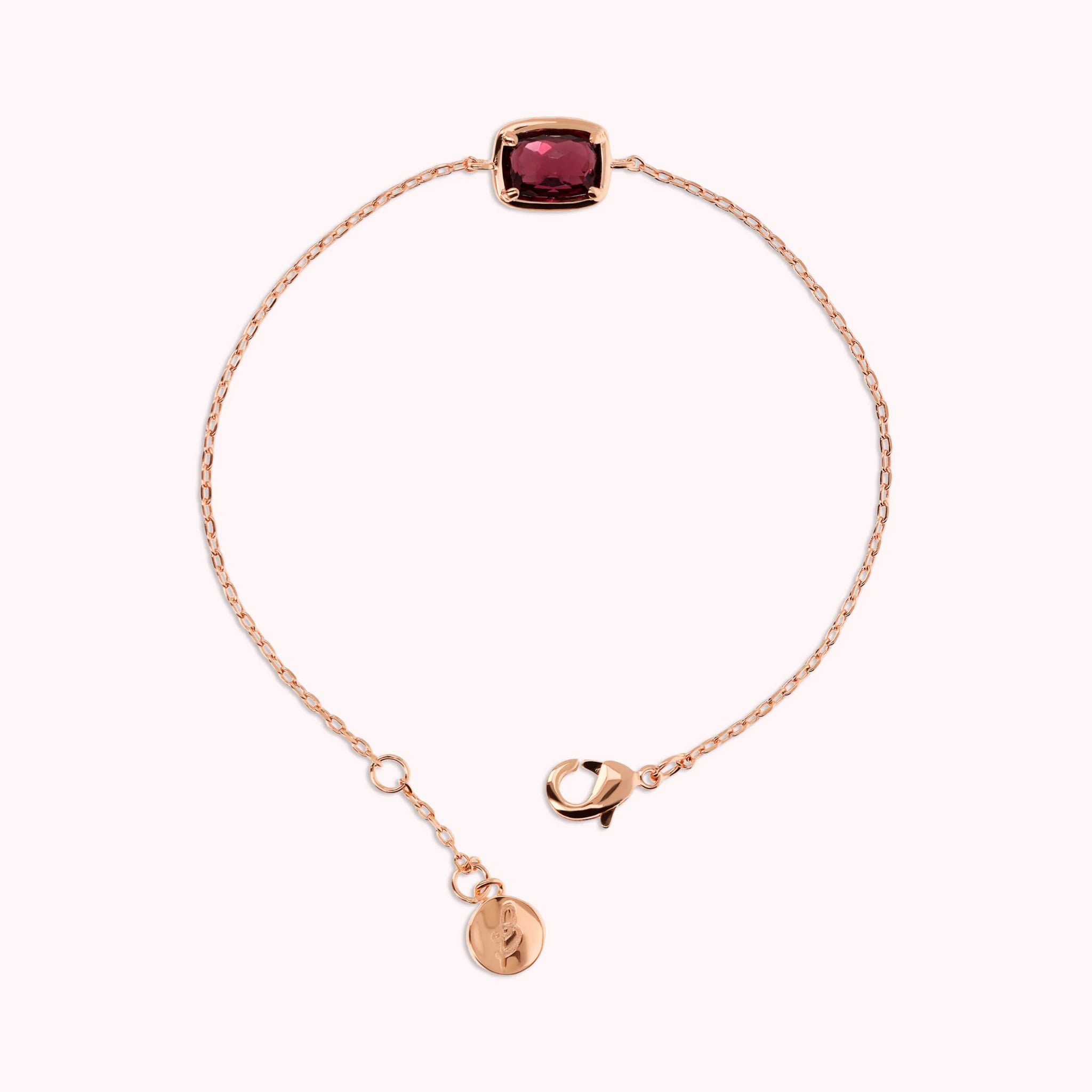 Bracelet chaîne forçat avec prisme gemme en baguette