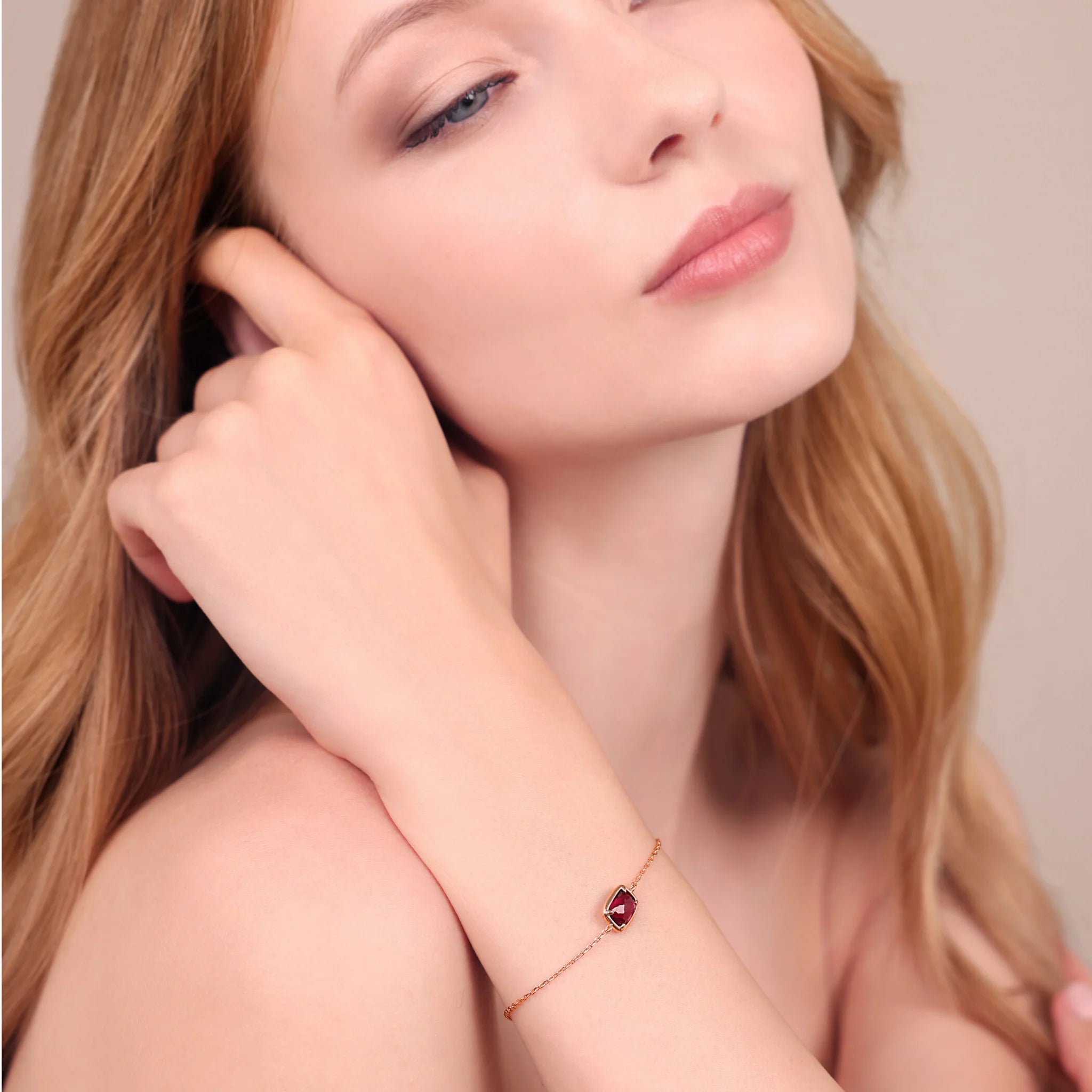 Armband mit Forzatina-Kette und Baguette-Prisma-Gem