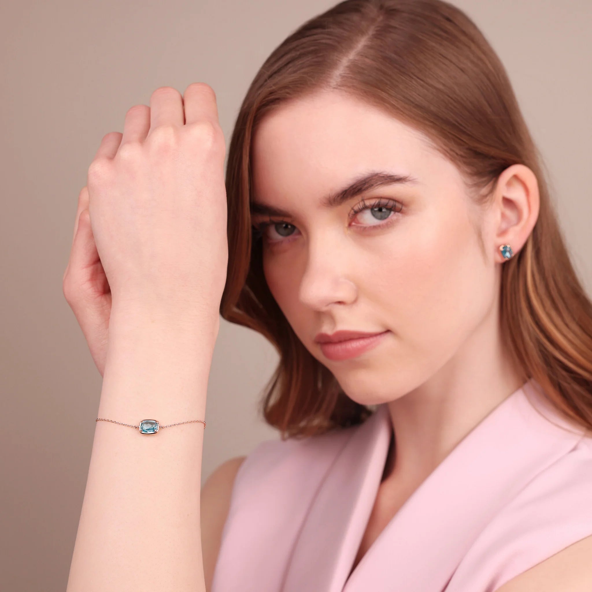 Armband mit Forzatina-Kette und Baguette-Prisma-Gem