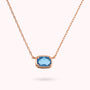 Collier chaîne forçat avec prisme gemme en baguette