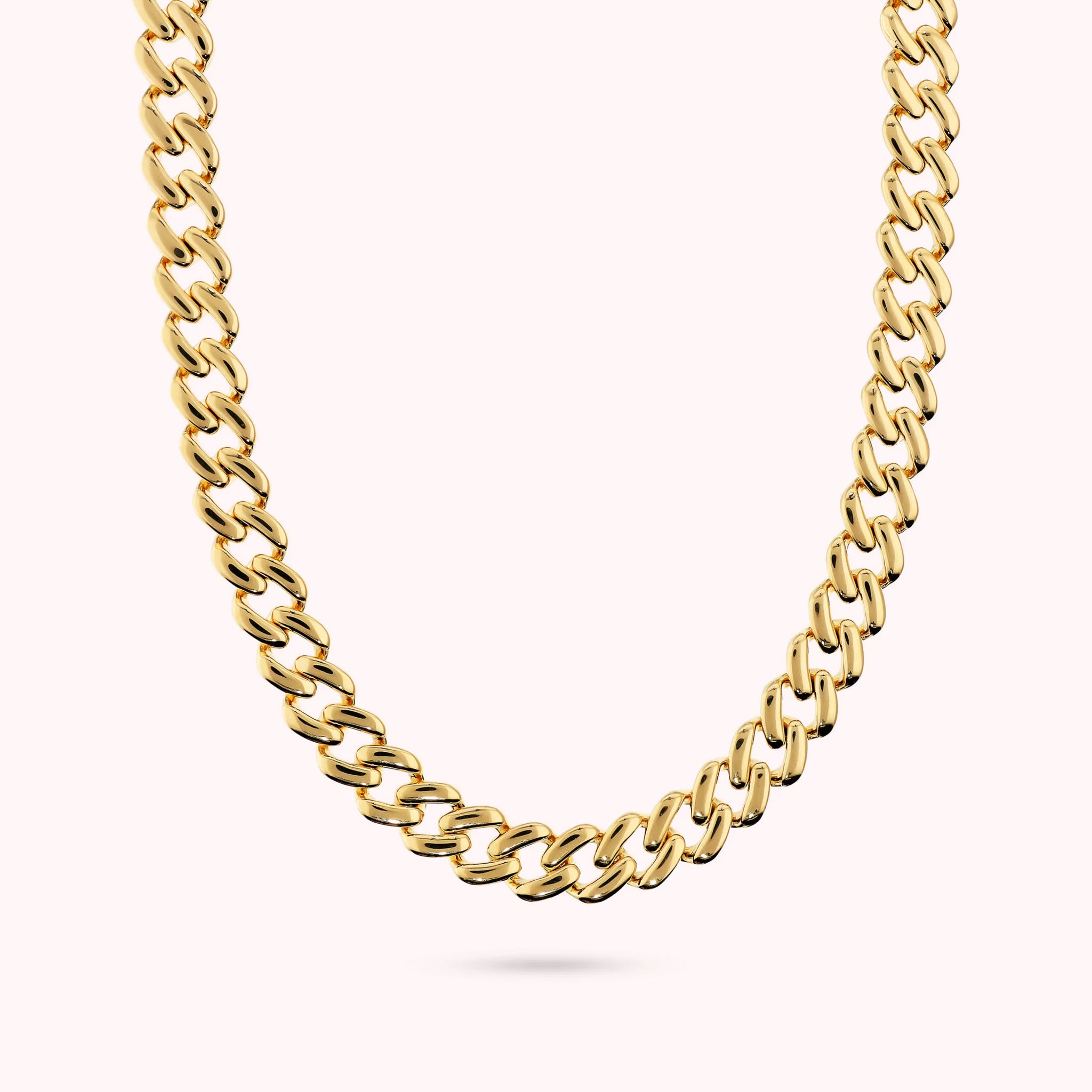 Golden Chain Grumetta Polished Necklace