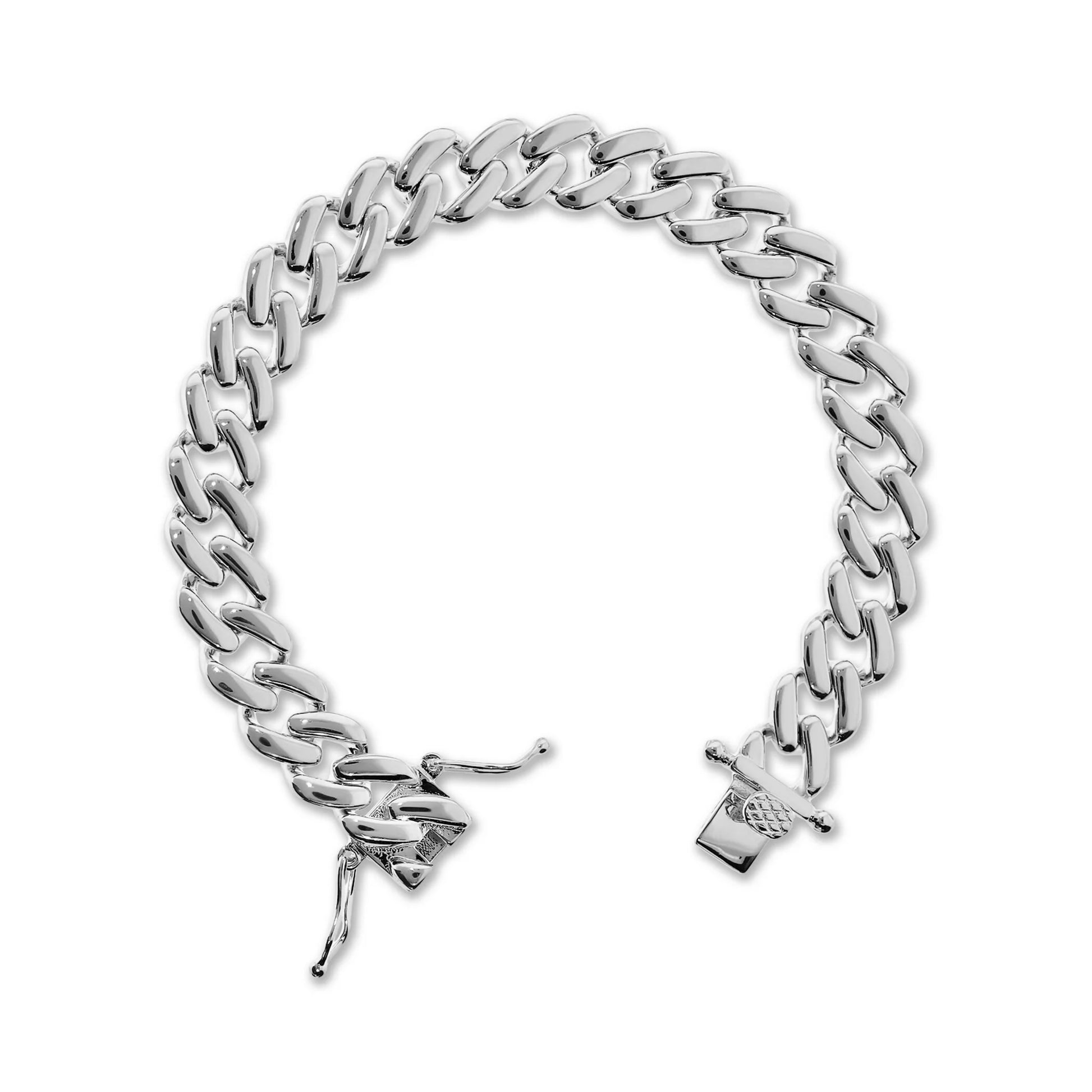 White Shiny Grumetta Chain Bracelet