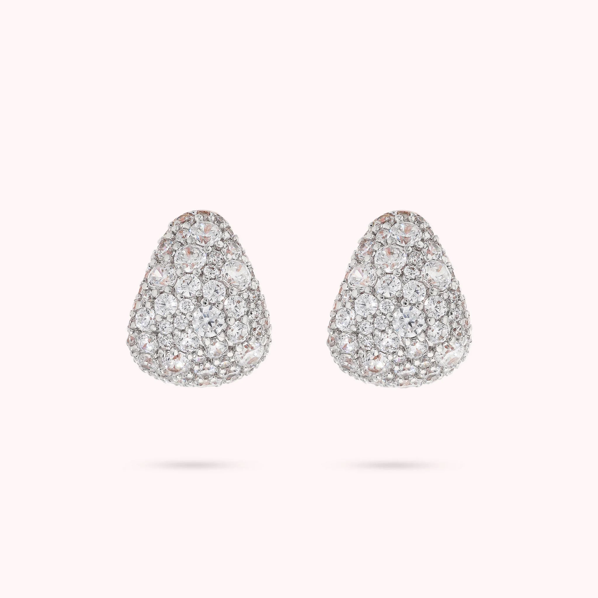 Orecchini a Goccia Golden in Pavé di Cubic Zirconia