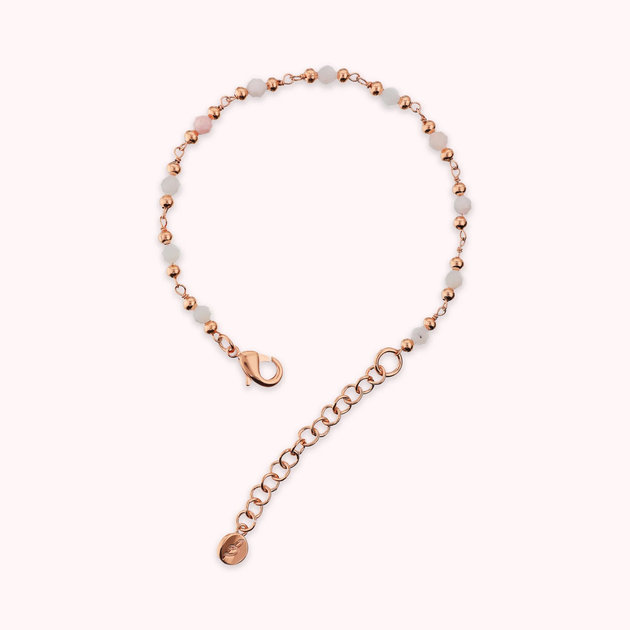 Rosenkranz-Armband mit facettierten Natursteinen