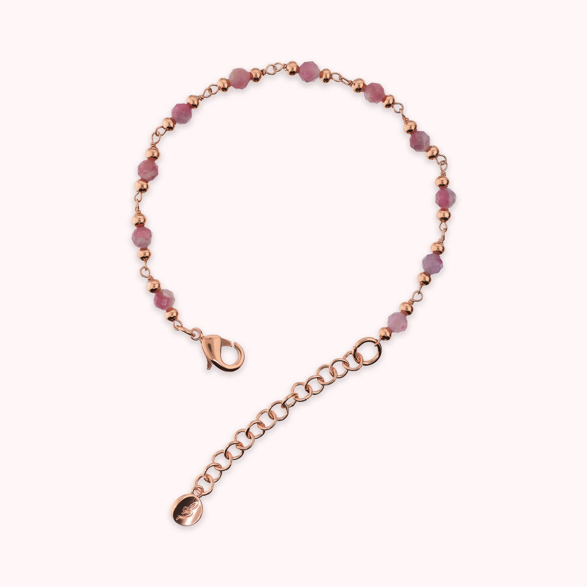 Rosary Bracelet with Faceted Natural Stones