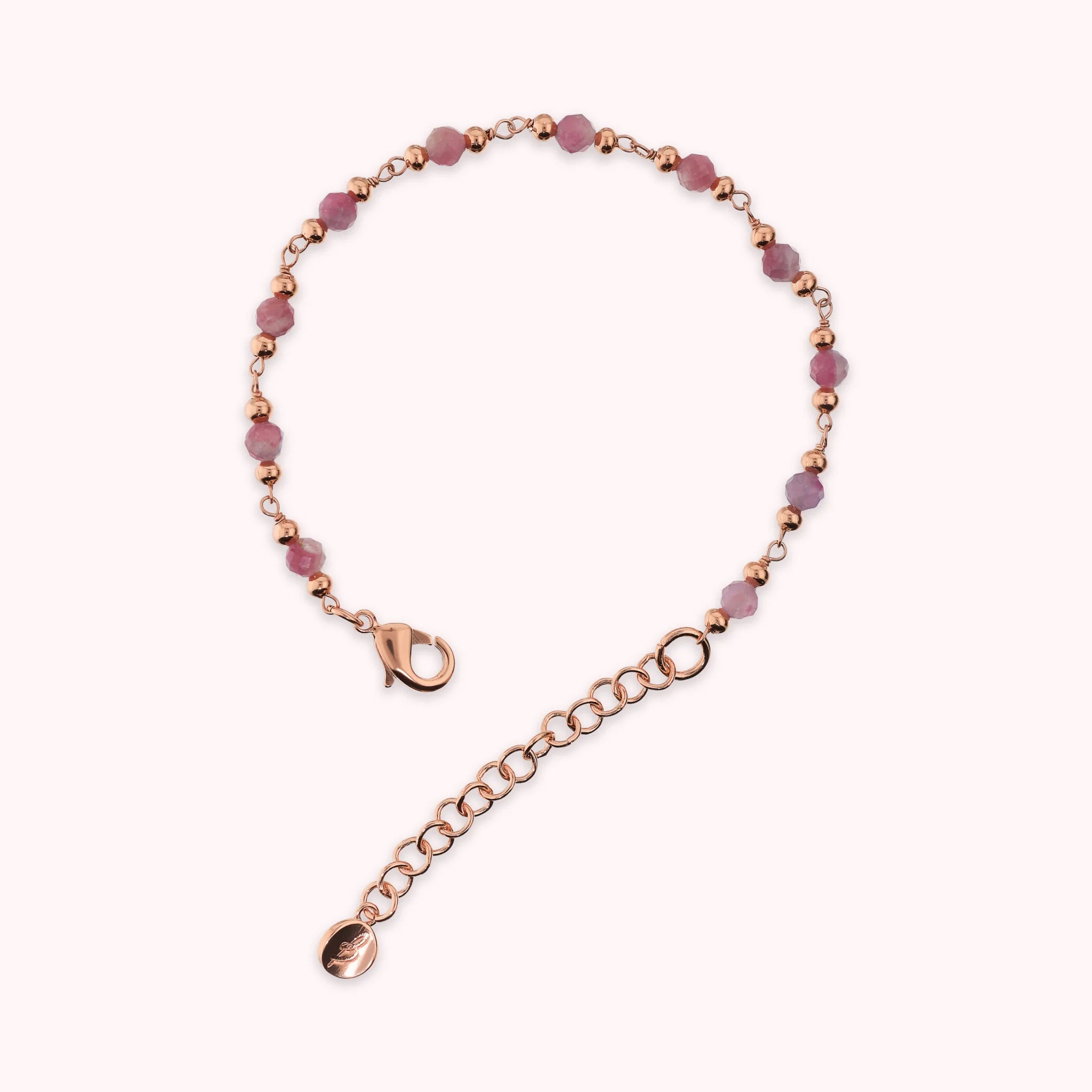 Rosenkranz-Armband mit facettierten Natursteinen
