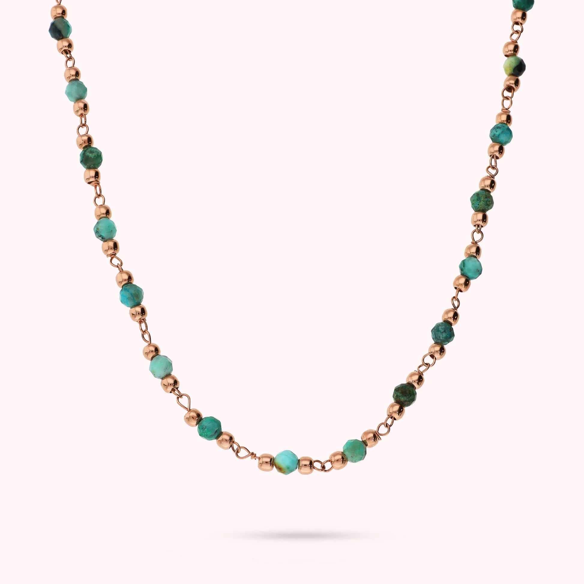 Collier rosaire avec pierres naturelles facettées