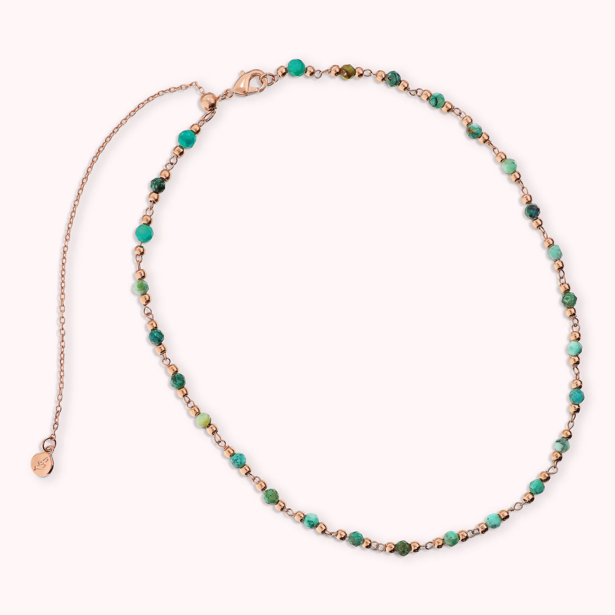 Rosary Necklace with Faceted Natural Stones