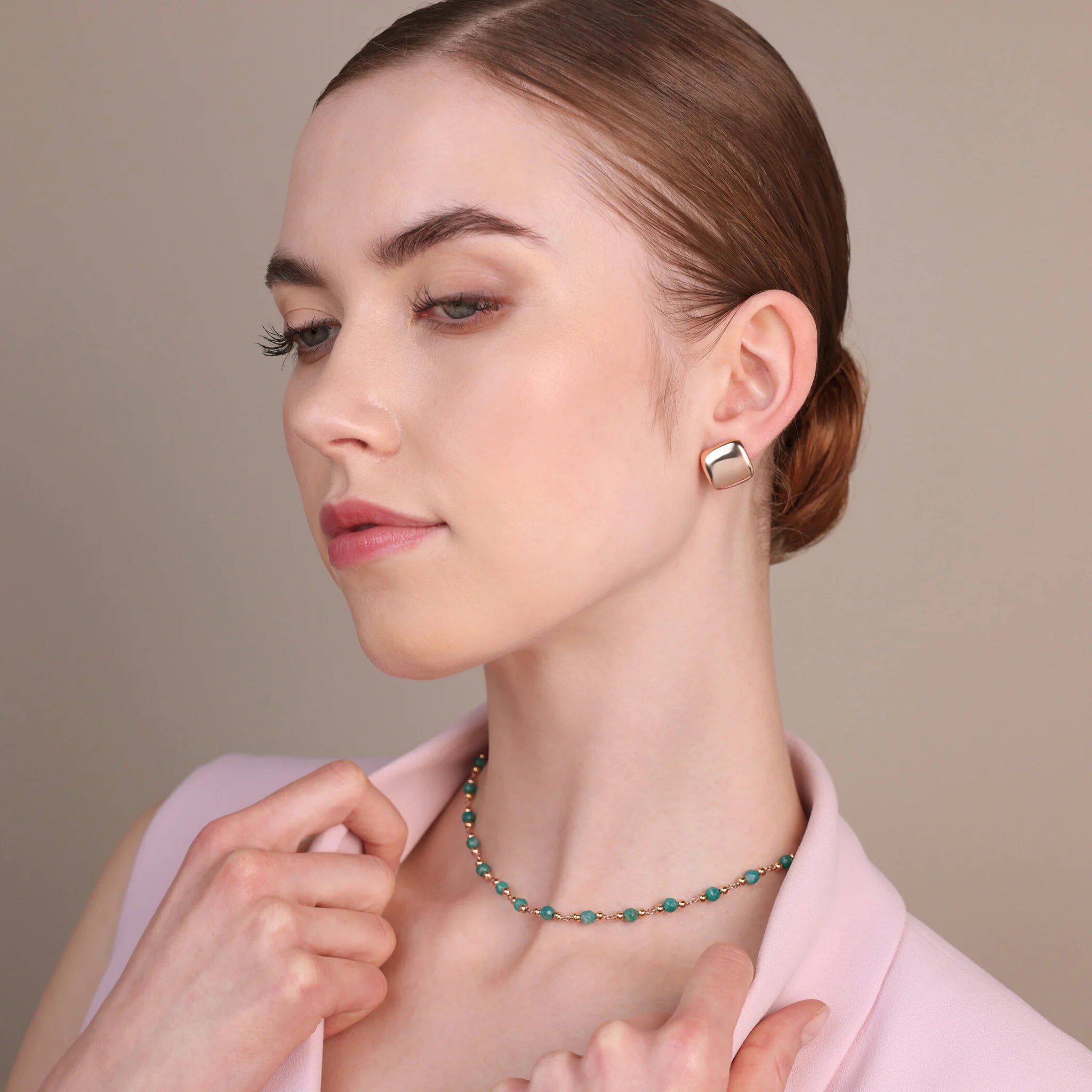 Collana Rosario con Pietre Naturali Sfaccettate