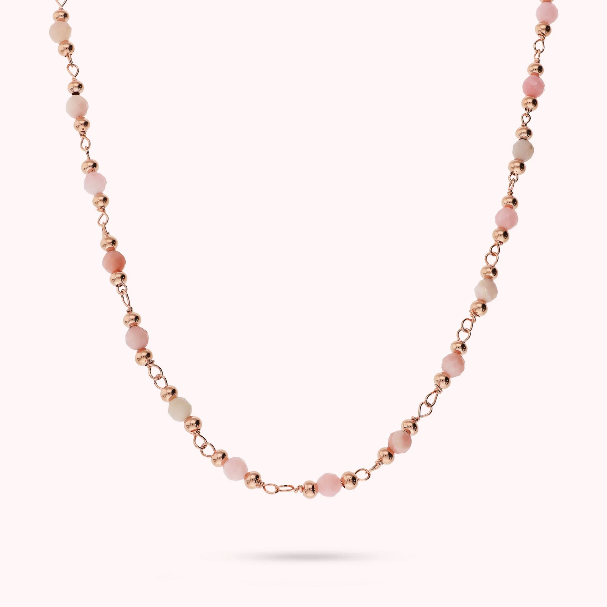 Collier rosaire avec pierres naturelles facettées