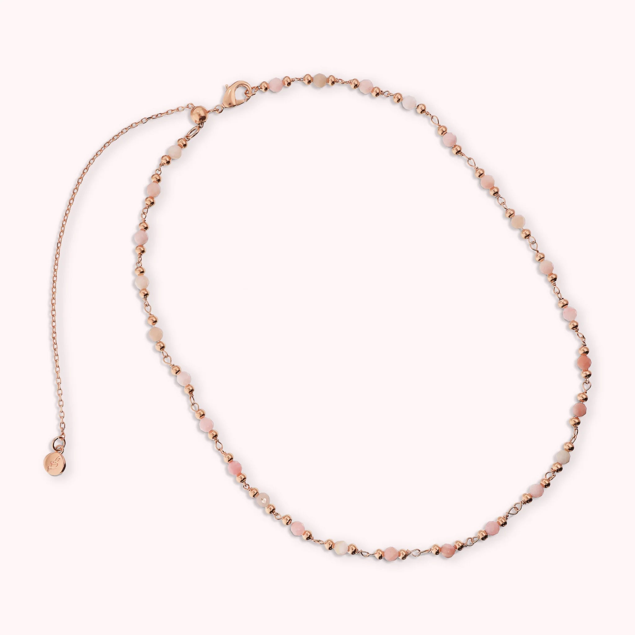 Rosary Necklace with Faceted Natural Stones