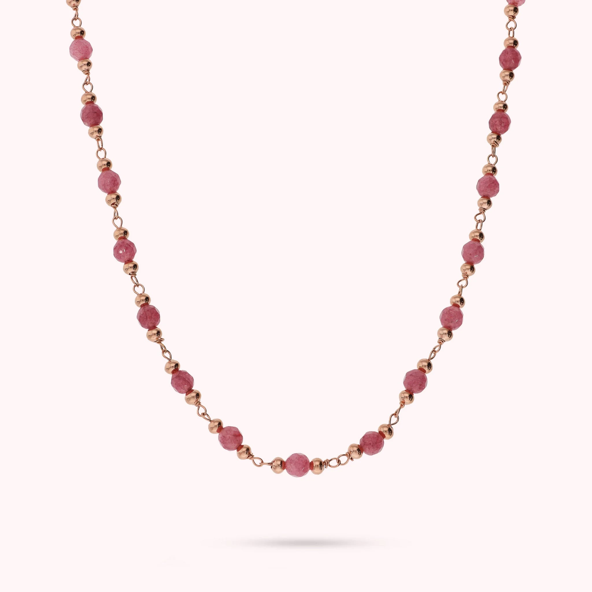 Collana Rosario con Pietre Naturali Sfaccettate